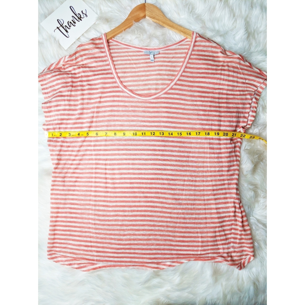 Joie Neyo Striped Linen Tee Short Sleeve - Picture 4 of 5